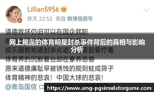 网上揭露的体育明星封杀事件背后的真相与影响分析