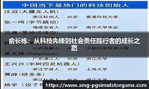 俞长栋:从科技先锋到社会责任践行者的成长之路